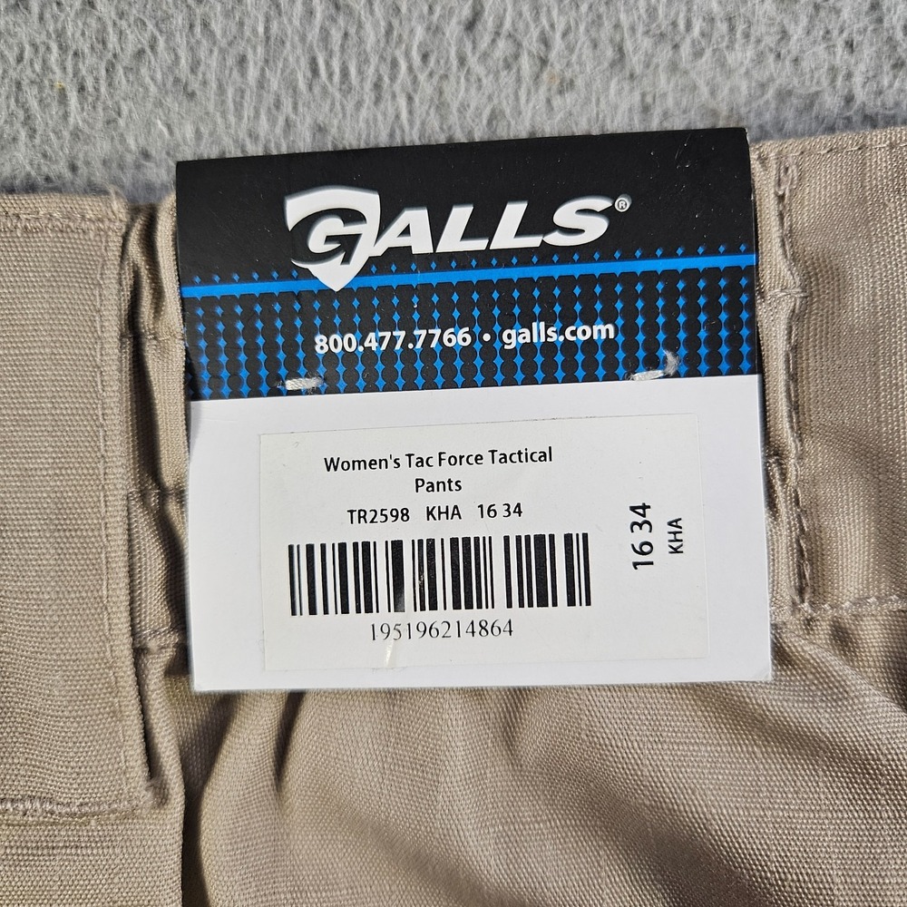 NEW GALLS Tac Force‎ Tactical Pants Women Khaki Size 16 Inseam 34